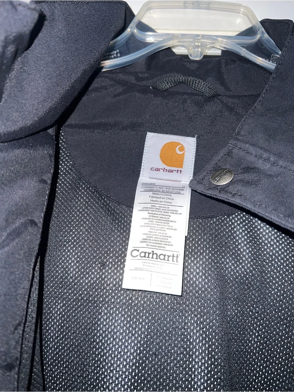 Carhartt C72 BLK Shoreline Waterproof Jacket XL Regular